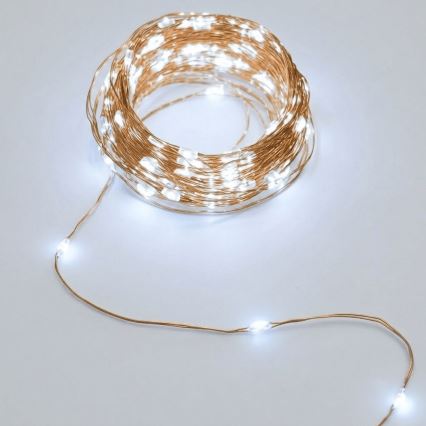 Aigostar - Solar LED String Lights, 200 LEDs / 8 Modes, 22 m, IP65, Cool White, 800 mAh