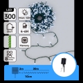 Aigostar - Solar-powered LED Christmas String Lights 300 LEDs / 8 modes 32m IP65 Cool White 1200 mAh