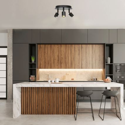 Aigostar - Spotlight 3xGU10/60W/230V black