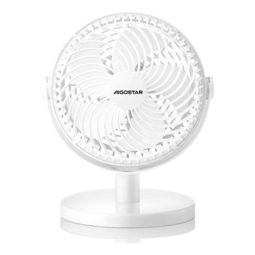 Aigostar - Table fan 3W/5V white