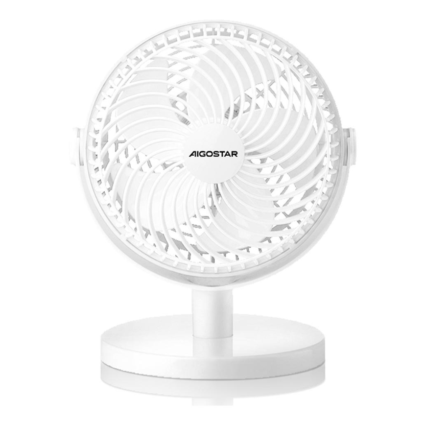 Aigostar - Table fan 3W/5V white