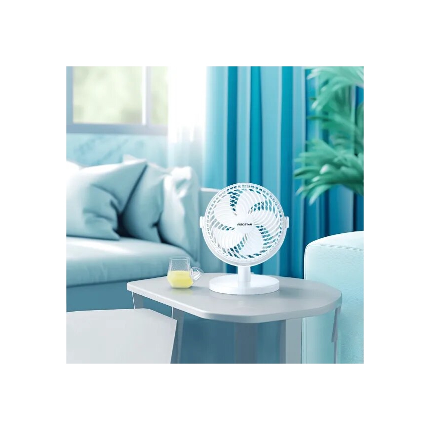 Aigostar - Table fan 3W/5V white