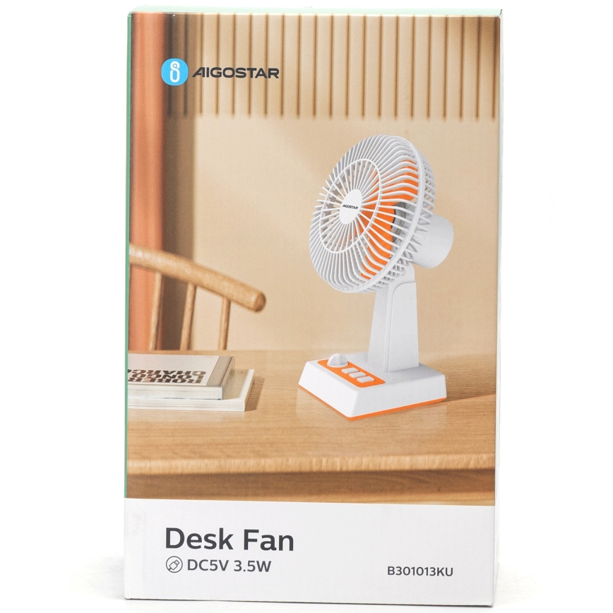 Aigostar - Table fan 6W/USB