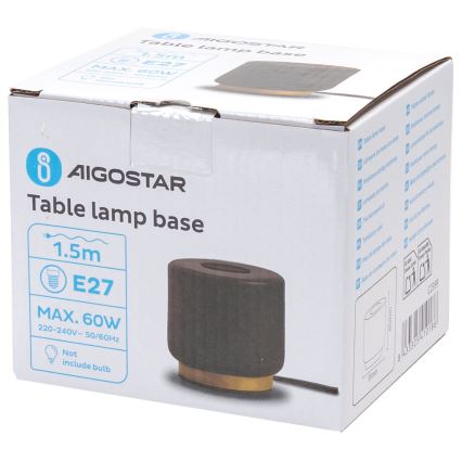 Aigostar - Table lamp 1xE27/60W/230V black