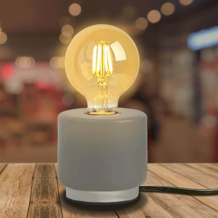 Aigostar - Table lamp 1xE27/60W/230V grey