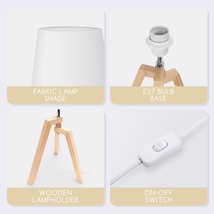 Aigostar - Table lamp 1xE27/60W/230V