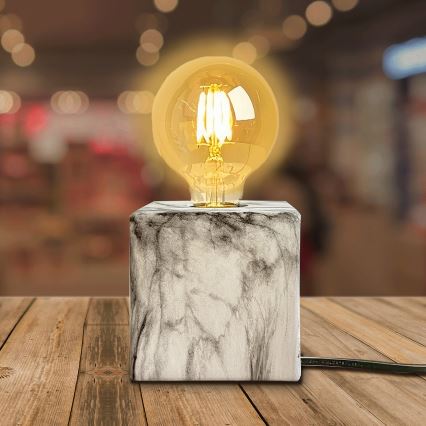 Aigostar - Table lamp 1xE27/60W/230V white/grey