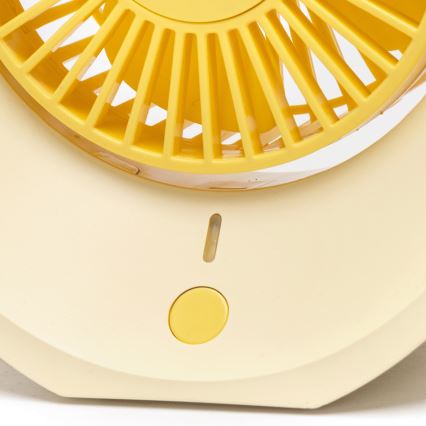 Aigostar - Table rechargeable fan 3W/5V 1200mAh USB orange