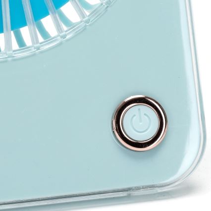 Aigostar - Table rechargeable fan 5W/5V 3600mAh USB blue