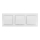 Aigostar - Three-Gang Switch with Frame No. 6, White