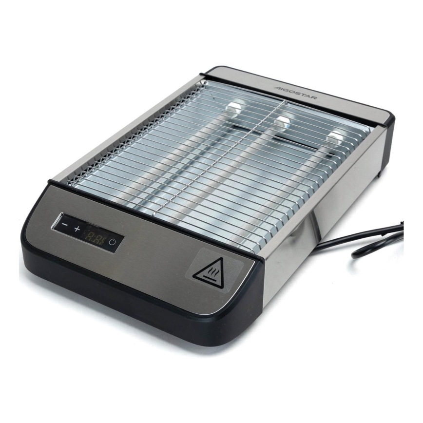 Aigostar - Toaster 840-1000W/230V matte chrome