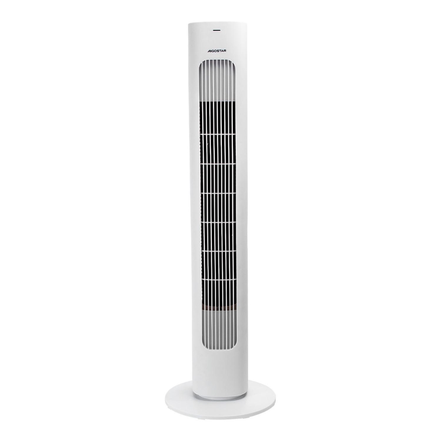 Aigostar - Tower fan 50W/230V white + remote control