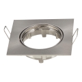 Aigostar - Trim for GU10 recessed downlight, 8.2 x 8.2 cm, matte chrome