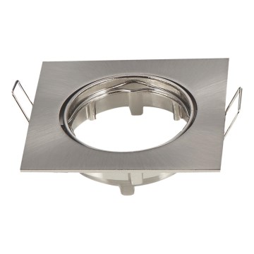 Aigostar - Trim for GU10 recessed downlight, 8.2 x 8.2 cm, matte chrome