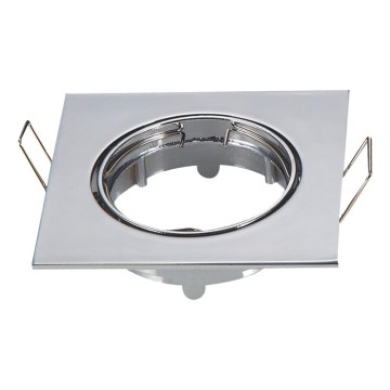 Aigostar - Trim for GU10 recessed downlight 8.2 x 8.2 cm polished chrome