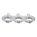 Aigostar - Triple frame for GU10 recessed ceiling light 25.5 x 9.1 cm matte chrome