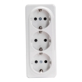 Aigostar - Triple SCHUKO wall socket 250V white
