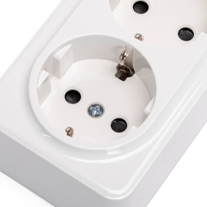 Aigostar - Triple SCHUKO wall socket 250V white