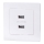 Aigostar - USB charging outlet with frame, 2x USB-A, white