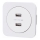 Aigostar - USB power outlet with frame, 2x USB-A, white