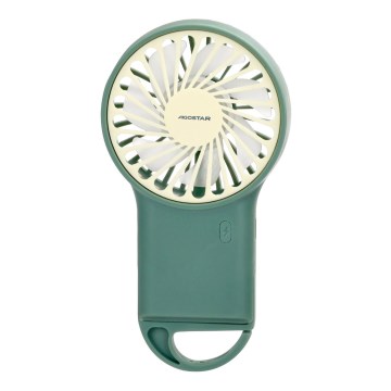 Aigostar - USB Rechargeable Pocket Fan 4W/5V 500 mAh Green