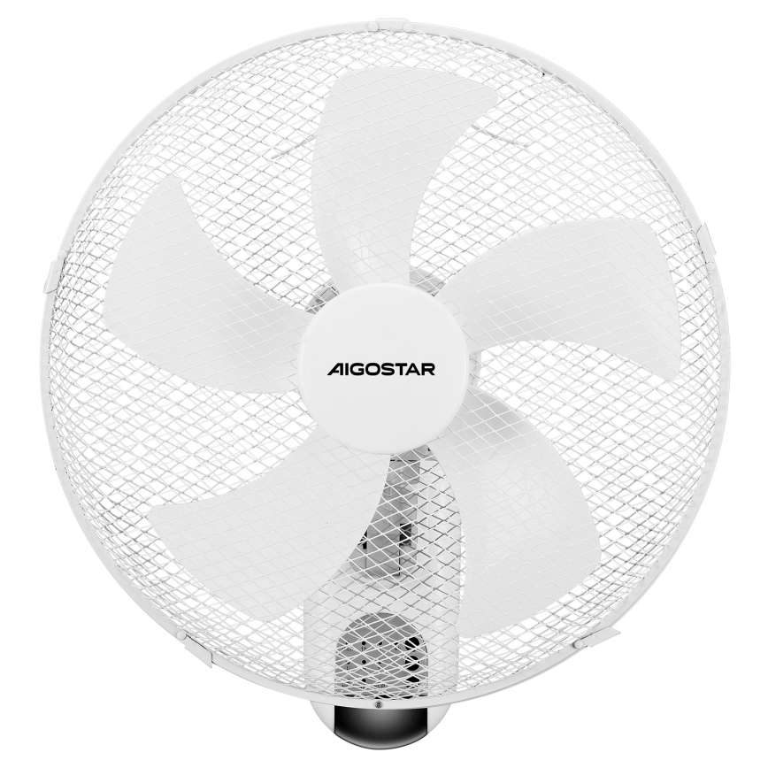 Aigostar -  Wall fan 45W/230V white + remote control