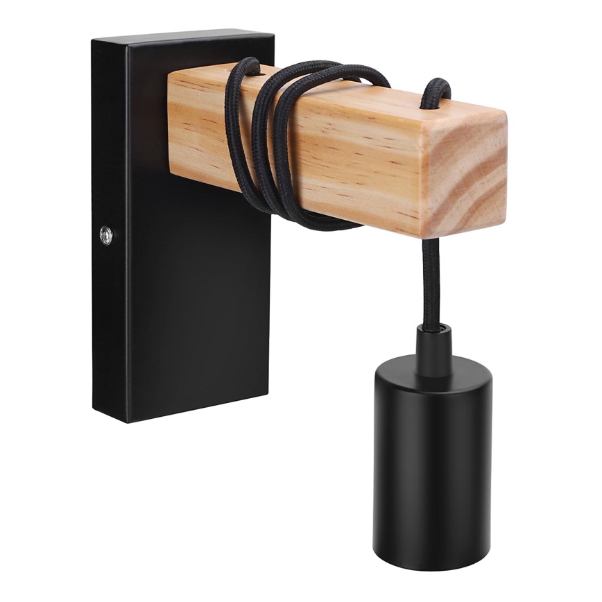 Aigostar - Wall light 1xE27/60W/230V brown/black