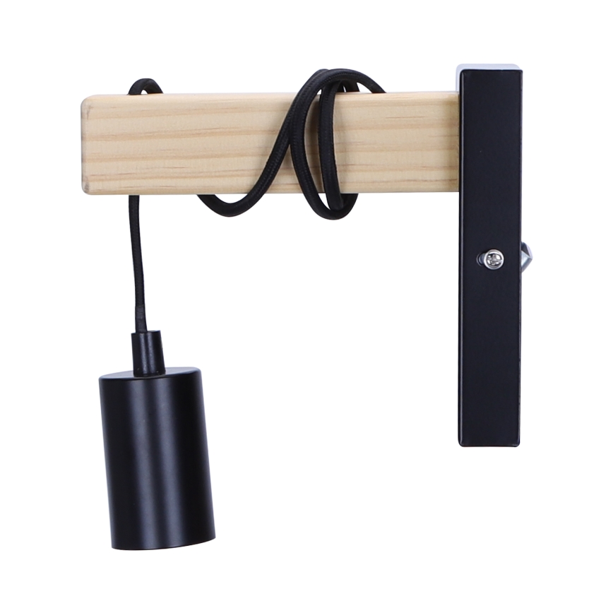 Aigostar - Wall light 1xE27/60W/230V brown/black