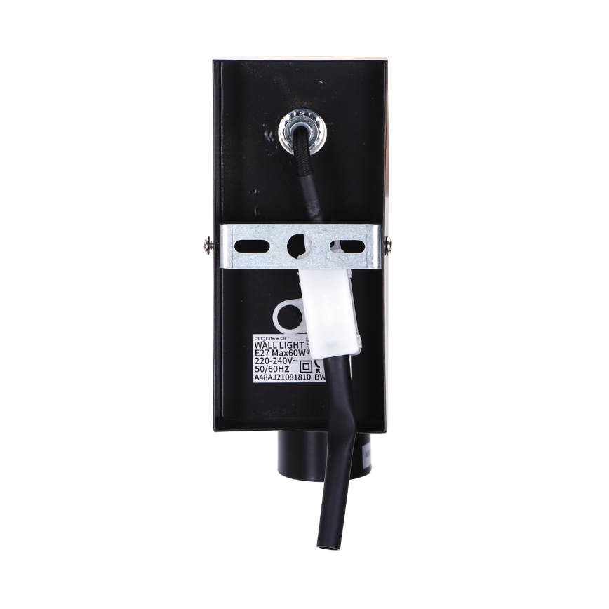 Aigostar - Wall light 1xE27/60W/230V brown/black