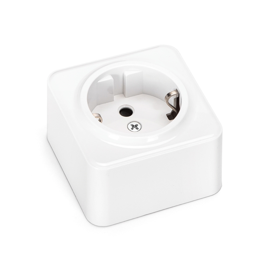 Aigostar - Wall-mounted SCHUKO 250V residential socket white