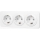 Aigostar - White 3Z SCHUKO wall socket with frame, 250V/16A
