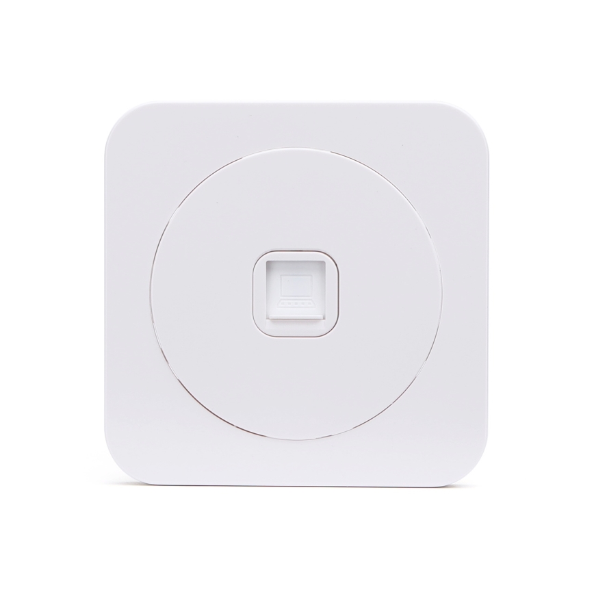 Aigostar - White power outlet with frame
