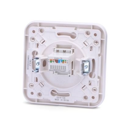 Aigostar - White power outlet with frame