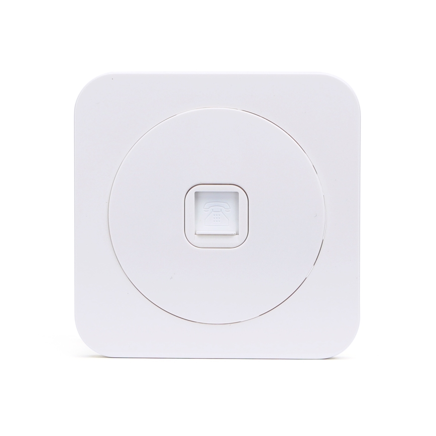 Aigostar - White Telephone Socket with Frame
