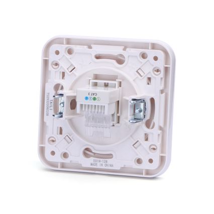 Aigostar - White Telephone Socket with Frame