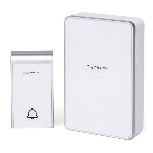 Aigostar - Wireless doorbell 3xAA/12V IP44 white/silver