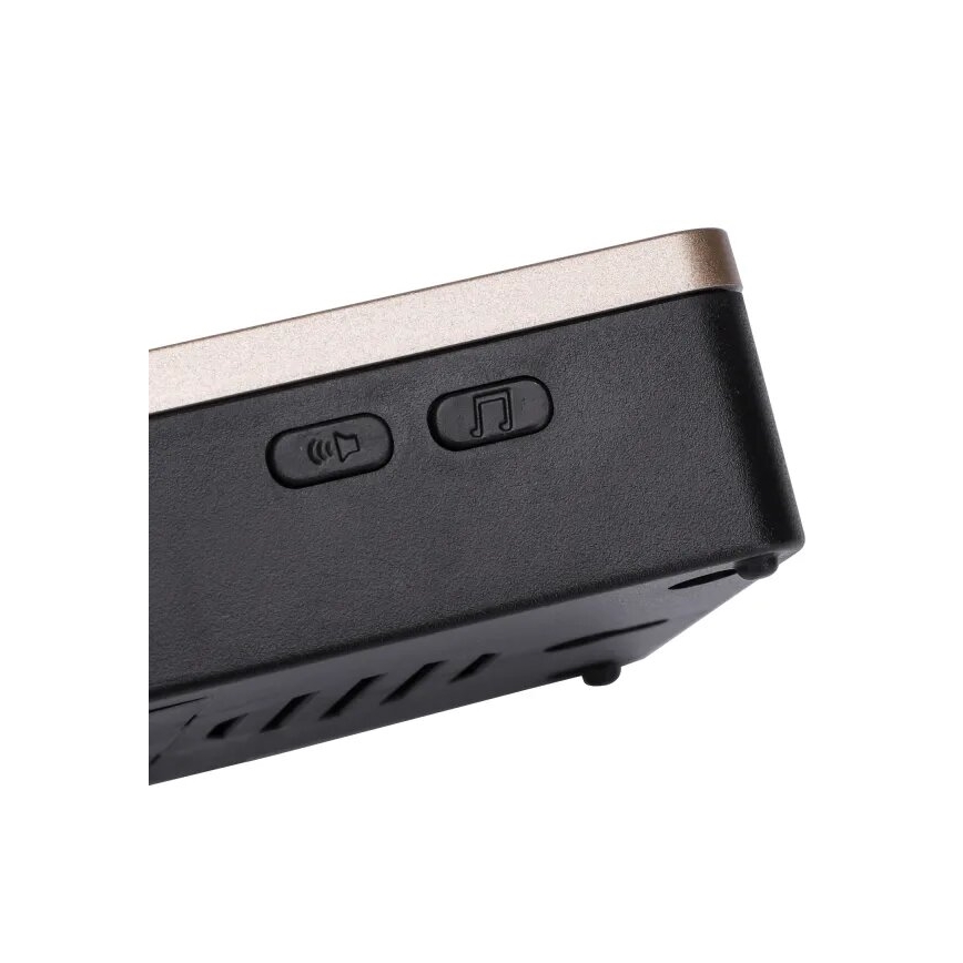 Aigostar - Wireless doorbell 3xAA IP44 black/copper