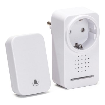 Aigostar - Wireless socket doorbell 1Z 230V IPX4 white