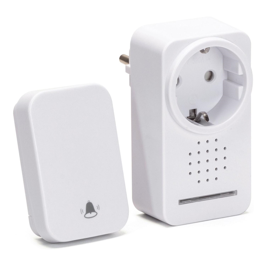 Aigostar - Wireless socket doorbell 1Z 230V IPX4 white