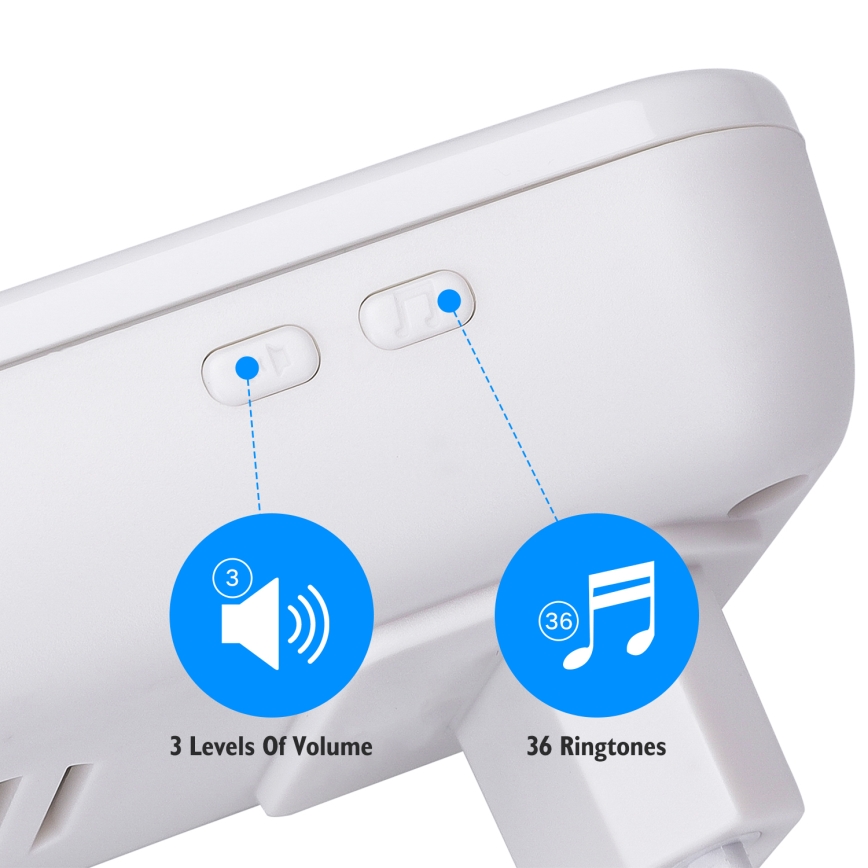Aigostar - Wireless socket doorbell 230V IP44 white/black
