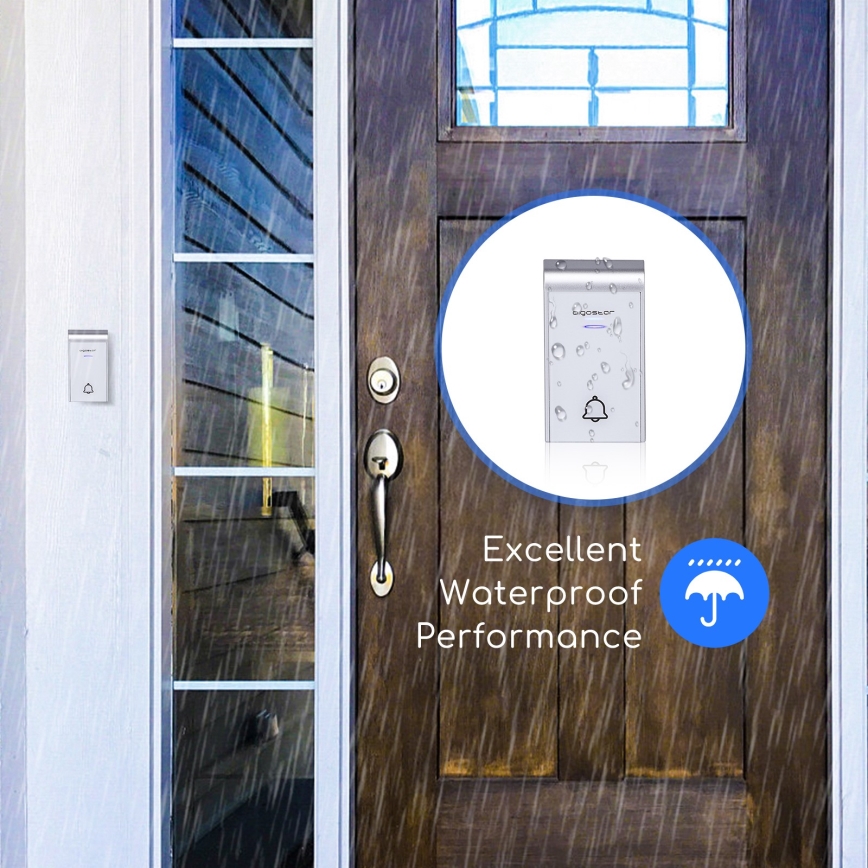 Aigostar - Wireless socket doorbell 230V IP44 white