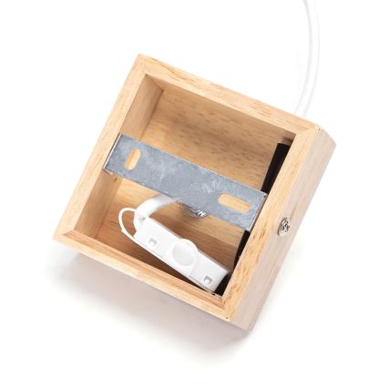 Aigostar - Wooden pendant light on cord 1xE27/60W/230V pine