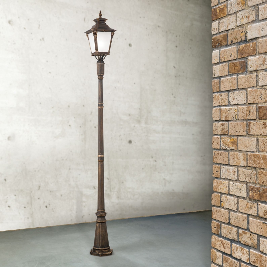 AIKO Outdoor Lamp 1xE27/60W/230V 240 cm IP23 Bronze/Patina