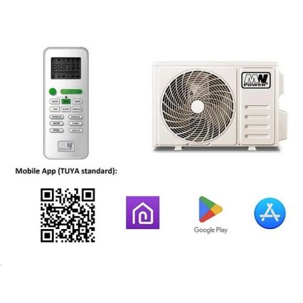 Air Conditioner 09K V1 2.6 kW Tuya Wi‑Fi White + Remote Control