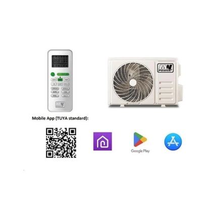 Air Conditioner 12K V1 3.5 kW Tuya Wi-Fi White + Remote Control