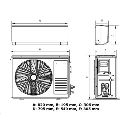 Air Conditioner 12K V1 — 3.65 kW, Tuya Wi‑Fi, White + Remote Control