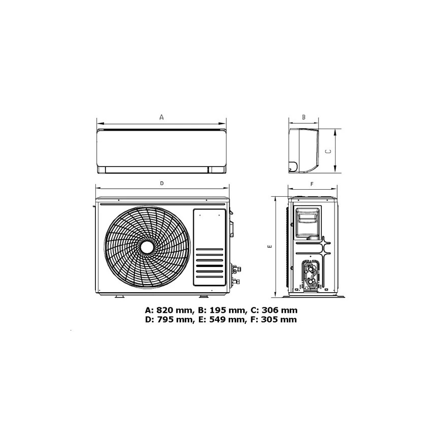 Air Conditioner 12K V1 — 3.65 kW, Tuya Wi‑Fi, White + Remote Control