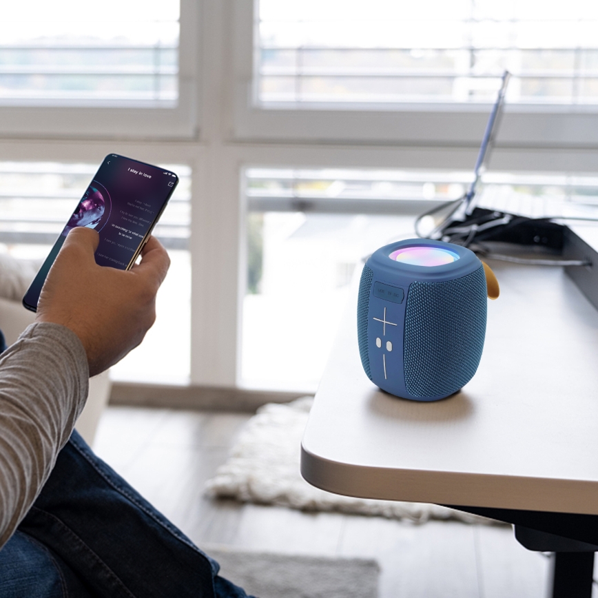 AKAI ABTS-V5 BL - Wireless Speaker with Microphone, 3 W / 1200 mAh, Blue