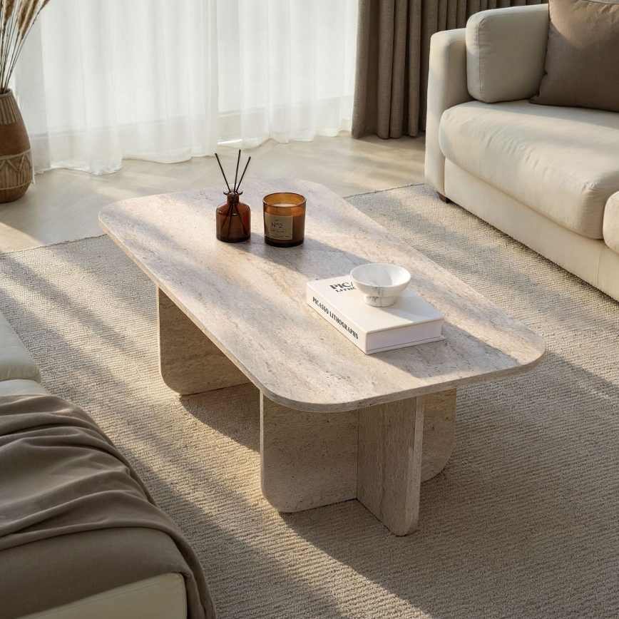 AKIRA Coffee Table 120x60 cm Beige