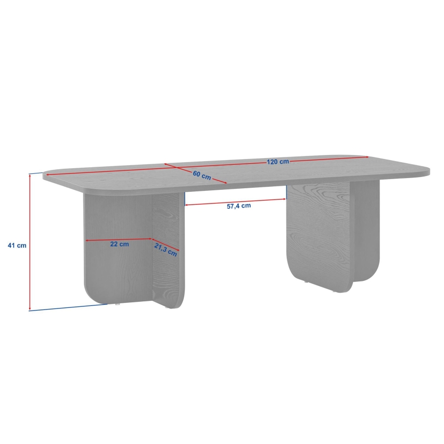 AKIRA Coffee Table 120x60 cm Beige